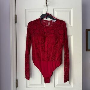 Long sleeve lace body suit